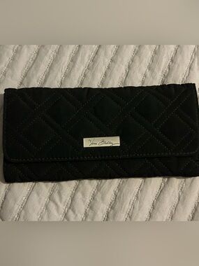 Vera Bradley Black Quilted Soft Close Wallet